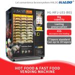 24h Self-Service Fully Automatic Hot Food Vending Machine With Microwave Heating