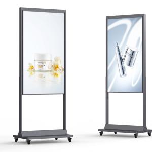 Quality High Brightness 43 Inch Double Side Floor Standing Window LCD Advertising Display wholesale