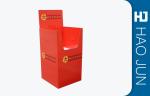 Supermarket Sale Promotion Cardboard Display Stands For Clothing In Red Color