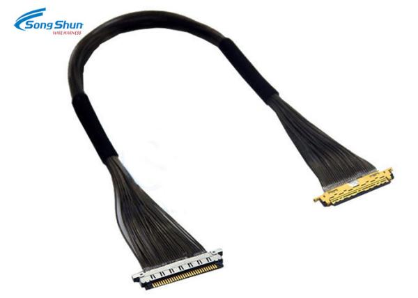 Cheap LCD LVDS Cable 30PIN , IPEX 20474 To JAE FI-X30C-NPB Micro Coax LVDS Monitor Cable for sale