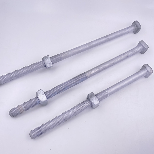 8 Inch To 36 Inch Power Line Fittings HDG Square Head Bolts ISO