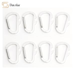 Quality Keychain Hiking Metal Accessories , D Shape Snap Buckle Metal Carabiner Clip wholesale