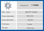 8 Tips Cutter Drums For Floor Grinder Concrete Scarifier EDCO 10" CPU-10FC
