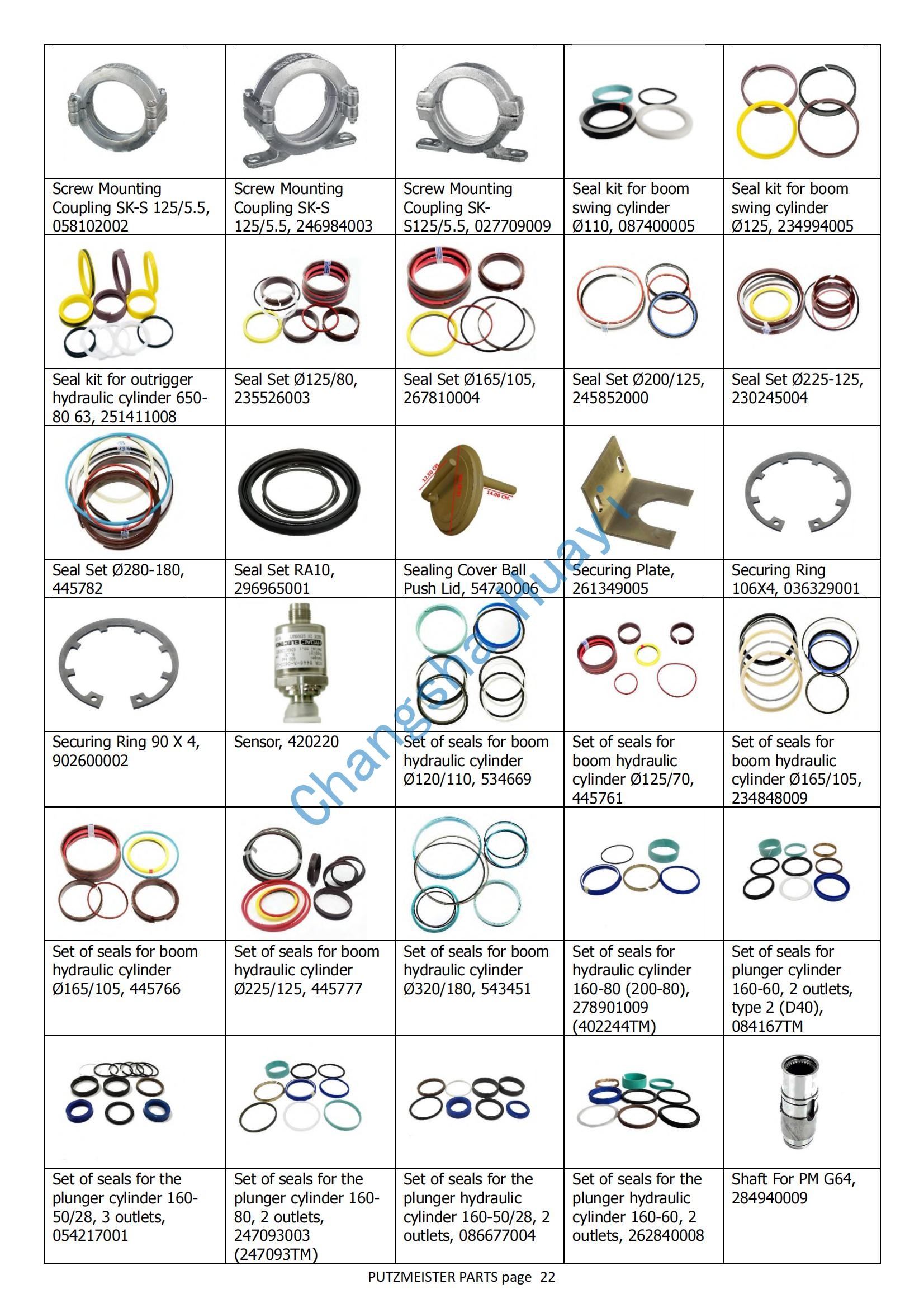 534035 Original Putzmeister Seal kit for HYD CYL Concrete Pump Truck Parts