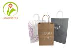 Custom Logo Printed Brown Kraft Paper Bags With Paper Handle Top Quality Kraft