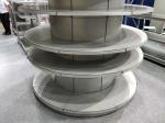 SPCC Material Supermarket Metal Shelves Customized Color Round Circle Shape