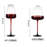 Glass Cup Drinking Light Luxury Vintage Red Rod Burgundy Goblet for Wedding