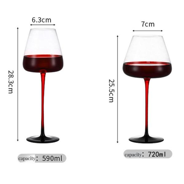 Burgundy Red Wine Glass Goblet Elegant Europe-Style Champagne Flute Crystal
