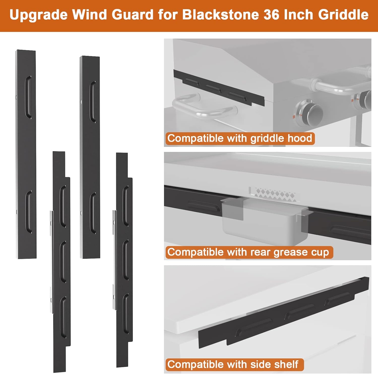 Waterproof Magnetic Wind Screens for Blackstone Griddle Protect Flame and Keep Hood Safe