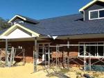 Red and black shingle stone coated metal roofing tile