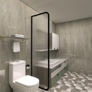 Quality 8mm Tempered Glass Shower Screen Restroom Cubicles Divisions wholesale