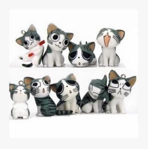 Quality New Lovely 9 style exprression mobile hanging accessory cat promotion gift wholesale