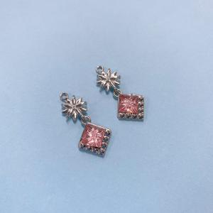 Quality Fashion Gold Silver Square Rhinestone Bra Bow Pendant Charm wholesale