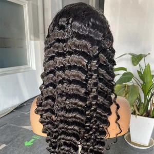 Quality Deep Wave Indian Swiss Lace HD Wigs Human Hair 13x6 Jerry Curly wholesale