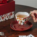 British Classical Fashion Ceramic Espresso Cups And Saucers Perfect For Garden