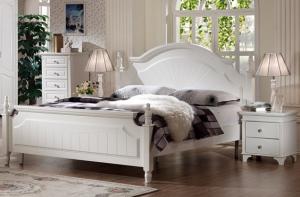 Quality modern white wooden bed room furniture wholesale