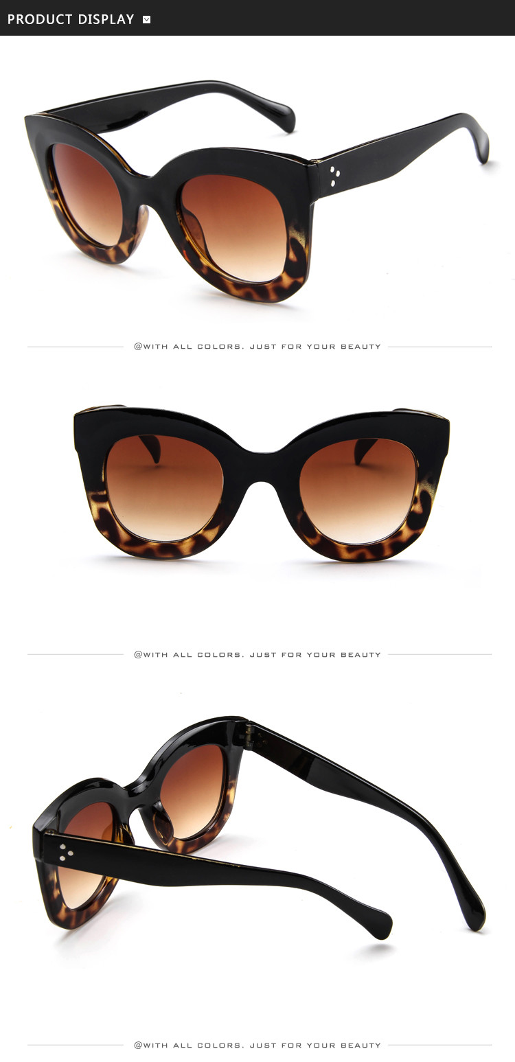 Butterfly Frame Sunglasses Fashionable Unisex Square Solaires