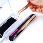 High Precision Eyelash Extension Tweezers Gold Color With Private Label