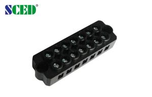 Quality Panel Mount Terminal Connector Black 7.40mm 300V 20A 7P Feed Through Terminal wholesale