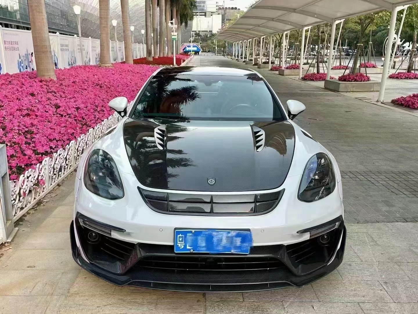 MSY Panamera 971 Body Kit Red Carbon Fiber Replace Front Bumper Spoiler Widebody Kit