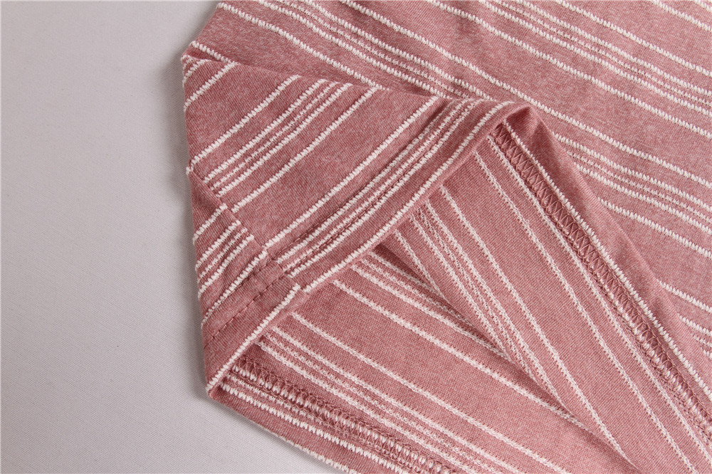 Stockpapa Pink Khaki Mens Striped Tee S M L XL