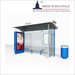 Galvanized 304# SS T8 Tubes 24h Bus Station Shelter