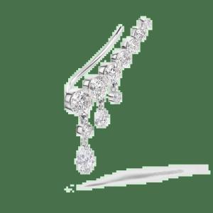 Quality 0.7 Carats Lab Created Diamond Hoop Earrings VVS Clarity HPHT Pear Cut wholesale