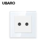 TV Dual Cable Socket Plug Connective Switch Accessories For Round Installation