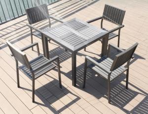 Quality New design Poly Plastic wood Aluminium chairs and table Hotel Outdoor Garden Patio chair wholesale