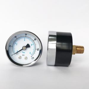 Quality 8 Bar 40mm Utility Pressure Gauge 120 Psi General Manometer Copper Alloy Connection wholesale