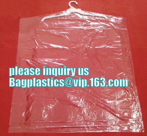 commercial clear pe ldpe poly hotel laundry roll up suit garment packaging dry cleaning cover plastic polythene bag for