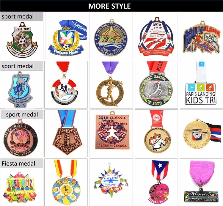 Wrestling Soccer Basketball Football Custom Award Medals