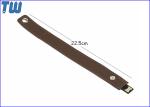 Full PU Leather Wristband Bracelet 64GB USB Pendrive Buckle Connected