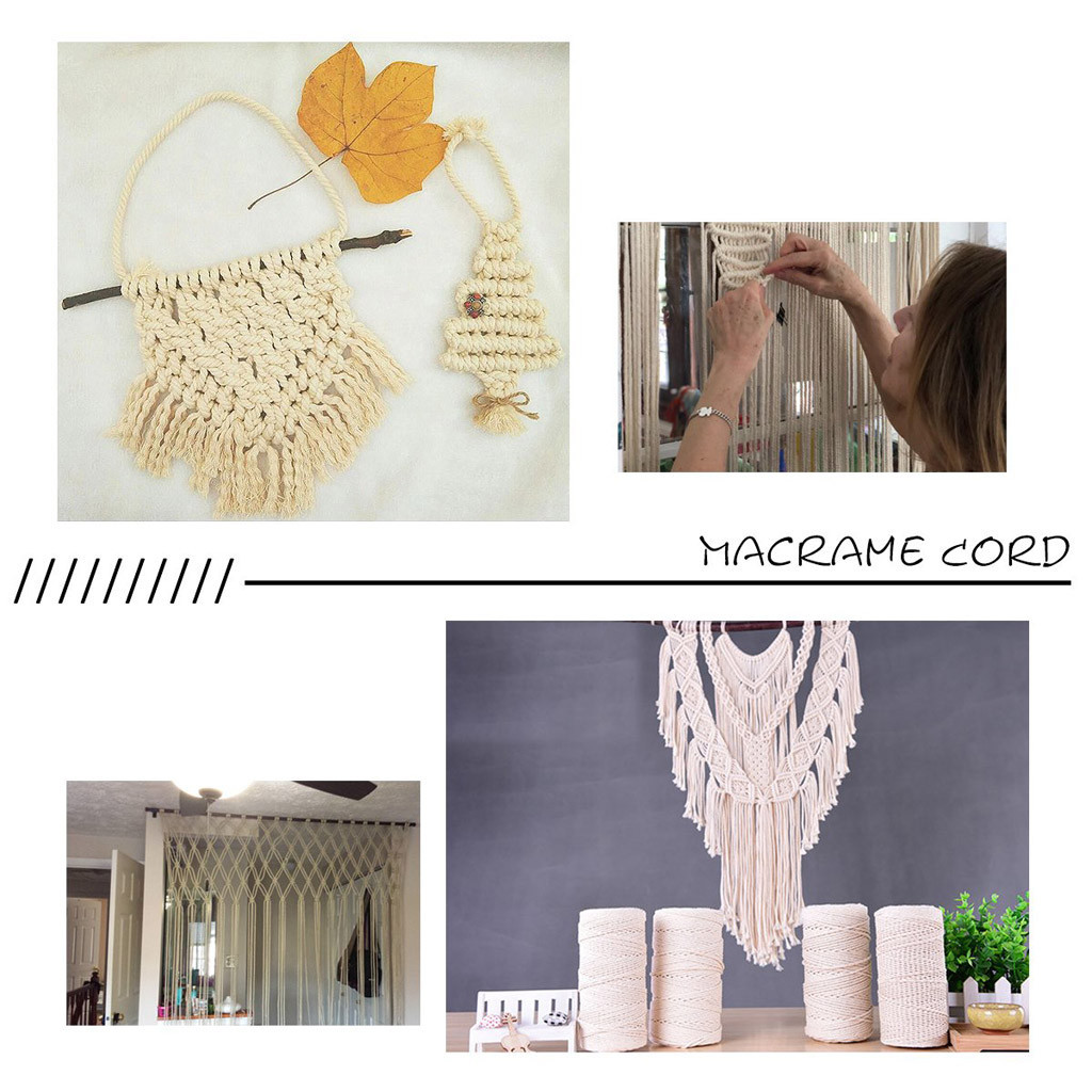 Cotton macrame cord recycled cotton macrame wall hanging DIY handmade rope