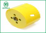 HSS M42 Bi Metal Hole Saw , Yellow Finished Deep Hole Saw For Wood / Aluminum