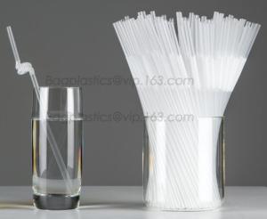 Quality Disposable cute plastic white straight drinking straw, PLA individually wrapped drinking Straws, PLA straws disposable wholesale