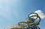 Safety Fiberglass Spiral Theme Park Water Slide For Entertainment Experience