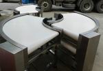 Custom Carbon Steel/Stainless Steel Curved Belt Conveyor with Adjustable Height