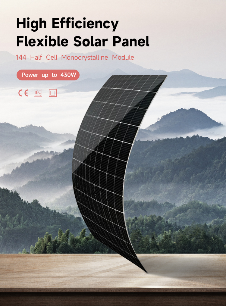 Mono PV Panel 100w 200w 250w 300w 400w 500w ETFE Semi Flexible Solar Panels with CE ROHS FCC PSE