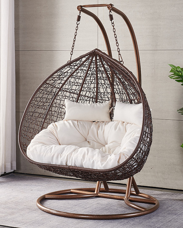 CE BSCI Outdoor Indoor Garden Patio Swing Chair 3 Seater For Hotel And Garden