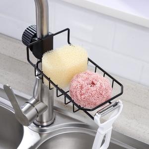 Quality Stainless Steel Faucet Rack Household Kitchen Dishwashing Sponge Drain Rack Sink Dishcloth Storage Rack wholesale