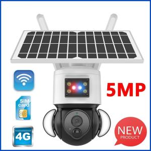 Quality 2K 5MP Solar Powered CCTV Camera 4G Outdoor White Color Stable wholesale