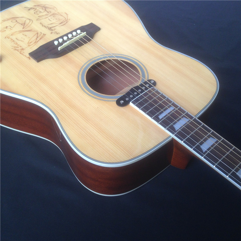 Hot sale Acoustic Guitar Natural Guitar Acoustic with One Piece of body 20 scale Chinese guitar shop free shipping