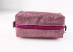 PU Leather Large Makeup Bag , Pink Cute Blank Cosmetic Bag For Ladies