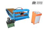 Blue Color Rotary Punching Machine Standing Seam Metal Roofing Sheet Making