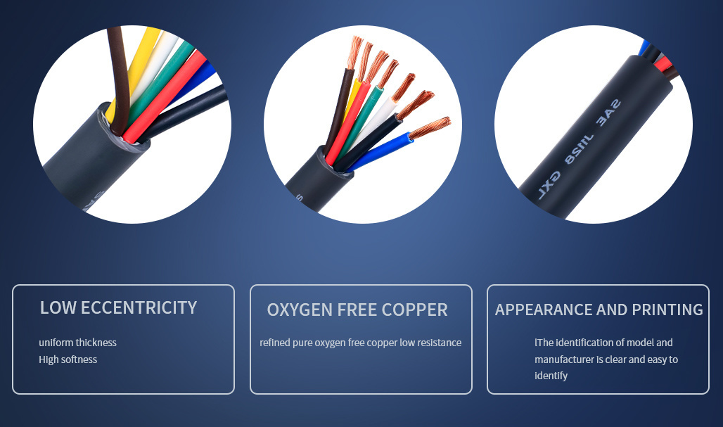 Gxl Automotive Wire Multi-Stranded Core and Flexible XLPE Insulation