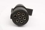 Black Automotive Trailer Connectors / 7 Way Trailer Plug Connector ISO1185