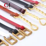 OEM Women's Cowhide Belt Without Holes Retro Simple Thin Waist Belt