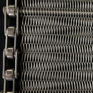 Quality Food Wire Stainless Steel Mesh Belt With Spairal Mesh 50kg - 500kg Load Capacity wholesale