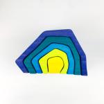Pegdolls Wooden Building Blocks Toy Geometric Rainbow Building Blocks